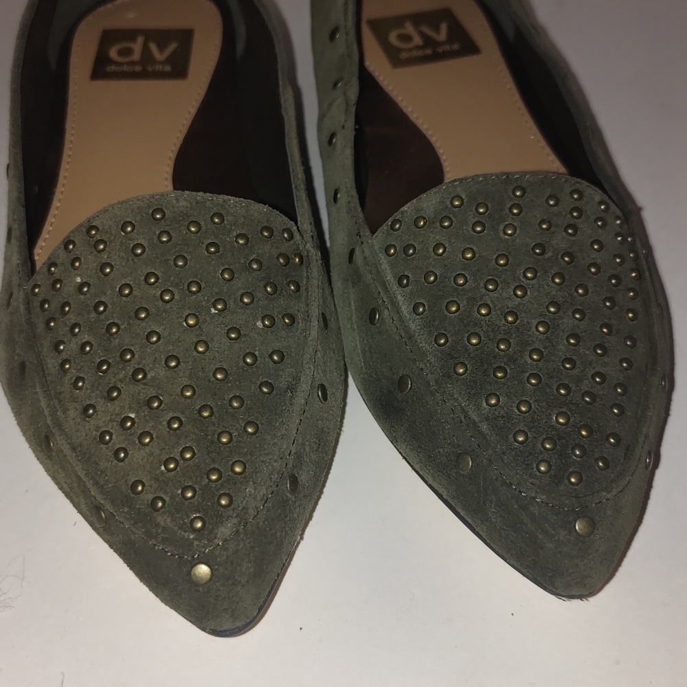 DV by Dolce Vita LEENA Studded Flat Green Size 7 - Picture 5 of 9
